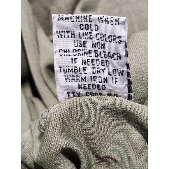 J Gee Dress Womens PXL Olive Green Tiered Ruffle Peasant Cottage Boho - Picture 12 of 12